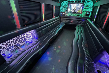 Lewisville Limo Bus Interior