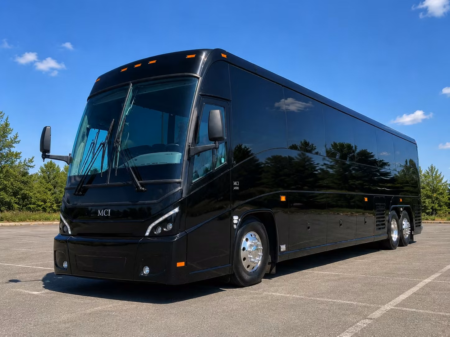 lewisville charter bus rental exterior